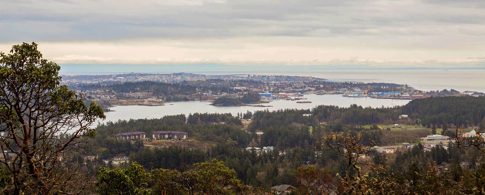 View of Victoria BC from Mill Hill in Colwood